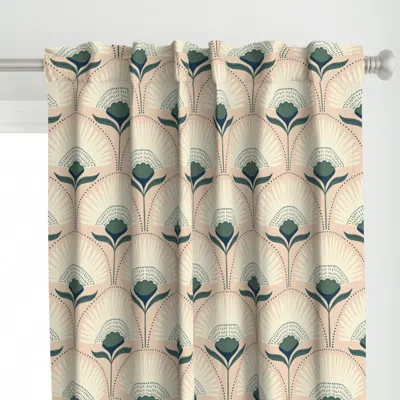 Spoonflower Aara 2 Floral/palm - Curtain Panel