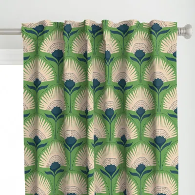 Spoonflower Aara 2 - Lime Curtain Panel