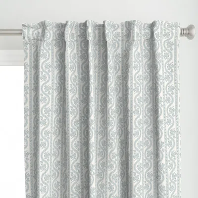 Spoonflower Abigail Serpentine Gray Curtain Panel
