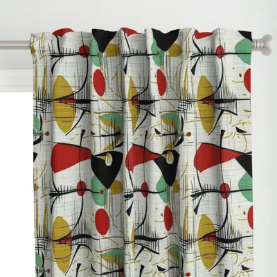 Spoonflower Abstract Barkcloth 22 Curtain Panel