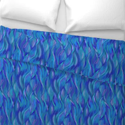Spoonflower Abstract Cobalt Gas Normal Scale Wide Cotton Sateen 3.5 oz 26" X 20" Standard Knife Edge