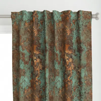 Spoonflower Abstract Copper Ink Spots Curtain Panel