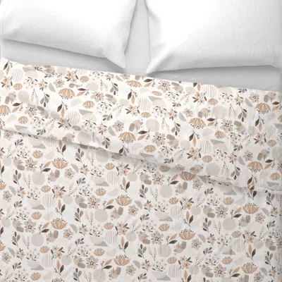 Spoonflower Abstract Florals Wide Cotton Sateen 3.5 oz 26" X 20" Standard Knife Edge