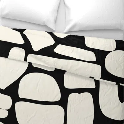 Spoonflower Abstract Organic Geometric Shapes Pattern Modern Mid Century Black White St King Pillow
