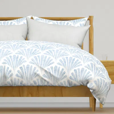 Spoonflower Abstract Watercolor Fan Fog Duvet Cover
