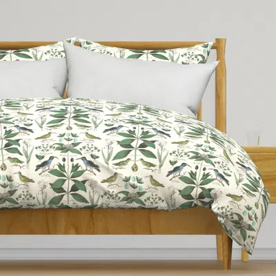 Spoonflower Abundance - White Tulips 3 Duvet Cover