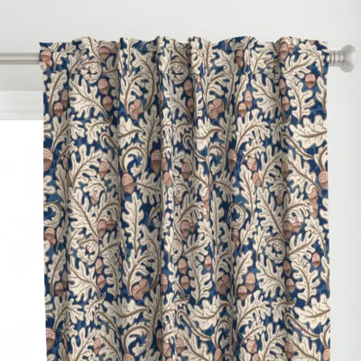 Spoonflower Acorns And Oak Leaves Curtain Panel