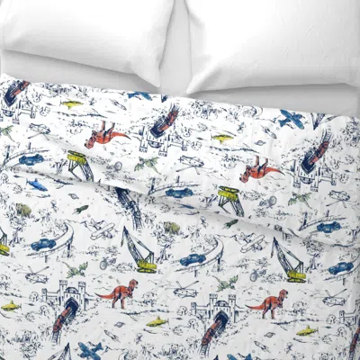 Spoonflower Adventure Toile Ace Wide Cotton Sateen 3.5 oz 26" X 20" Standard Knife Edge