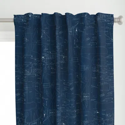 Spoonflower Airplane Plans Curtain Panel