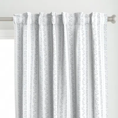 Spoonflower All Quiet Blue Theodora Curtain Panel