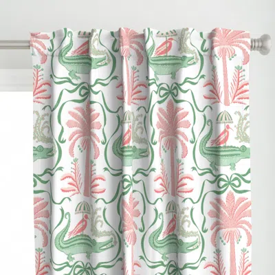 Spoonflower Alligator Palm Parade - Curtain Panel