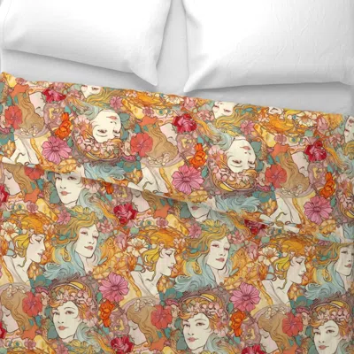 Spoonflower Alphonse Mucha Goddess Art Wide Cotton Sateen 3.5 oz 26" X 20" Standard Knife Edge