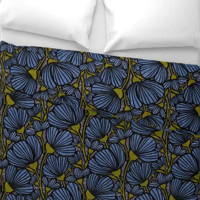 Spoonflower Ambrose (navy) Wide Cotton Sateen 3.5 oz 26" X 20" Standard Knife Edge