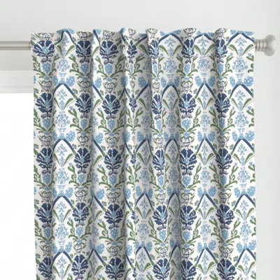 Spoonflower Americana Block Print Curtain Panel