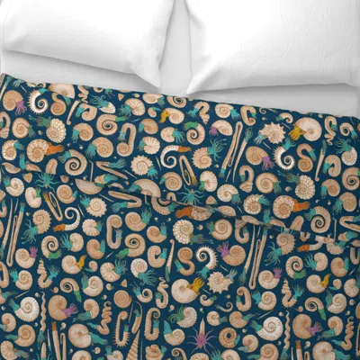 Spoonflower Ammonites - Party Colors Wide Cotton Sateen 3.5 oz 26" X 20" Standard Knife Edge