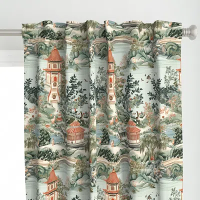 Spoonflower An Elegant Chinoiserie Curtain Panel