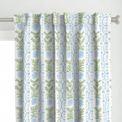 Spoonflower Ananas Enchante Sky And Curtain Panel