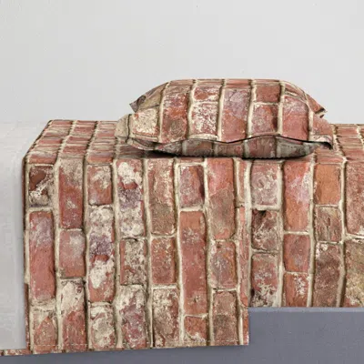 Spoonflower Antique Brick Twin Sheet Set
