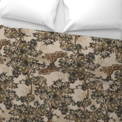 Spoonflower Antique Tapestry Trees On Tan King Pillow Sham
