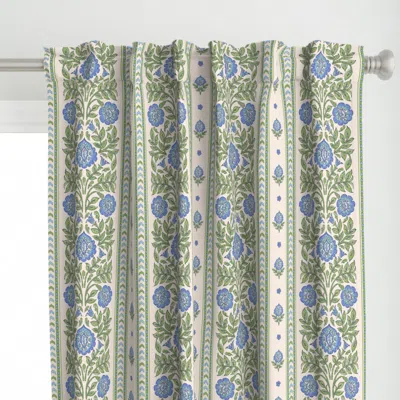 Spoonflower Aprajita - Indian Floral Curtain Panel