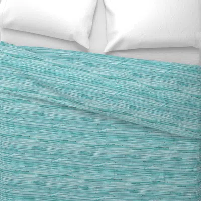Spoonflower Aqua Teal Grasscloth Woven Wallpaper Turquoise Wide Cotton Sateen 3.5 oz 30" X 24" Standard Flanged