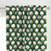 Spoonflower Art Deco Floral Pattern Curtain Panel