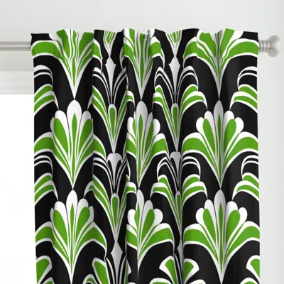 Spoonflower Art Deco Flourish Trio - Curtain Panel