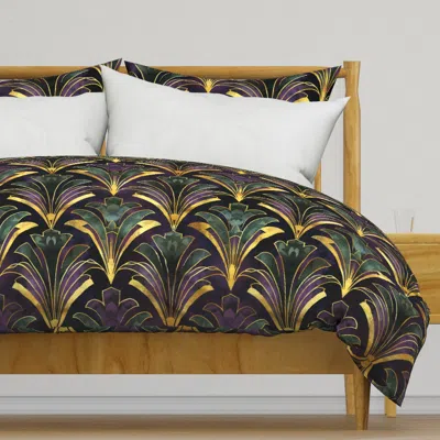 Spoonflower Art Deco Geometric Fans In Duvet Cover