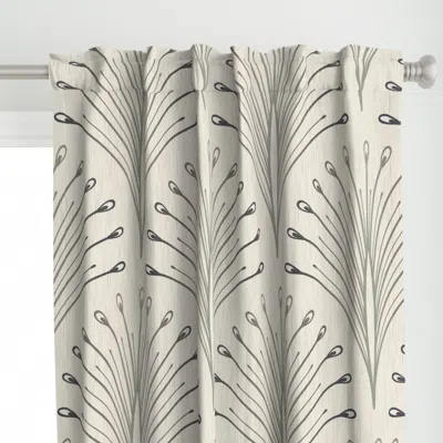 Spoonflower Art Deco Glam Peacock Curtain Panel