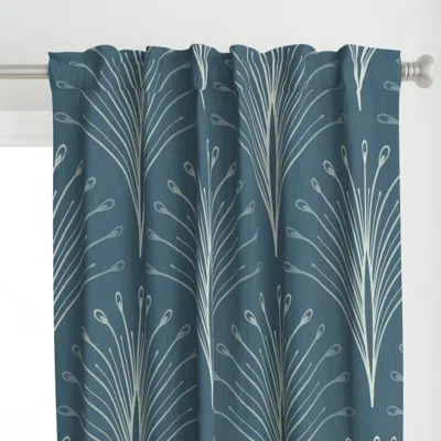 Spoonflower Art Deco Glam Peacock Curtain Panel