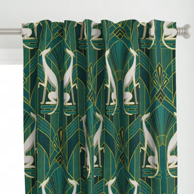 Spoonflower Art Deco Greyhounds Bg Curtain Panel
