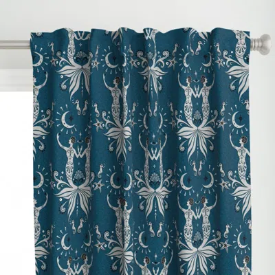 Spoonflower Art Deco Mermaids And Curtain Panel