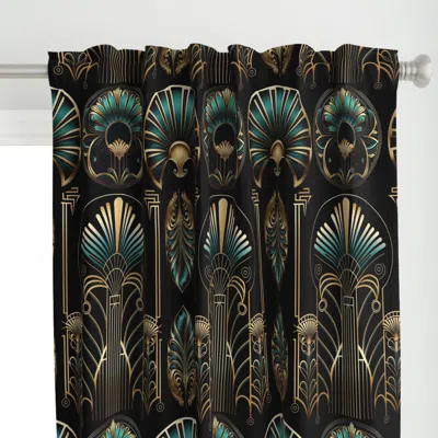 Spoonflower Art Deco Ornament Design Curtain Panel
