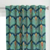 Spoonflower Art Deco Pattern In Blue Curtain Panel