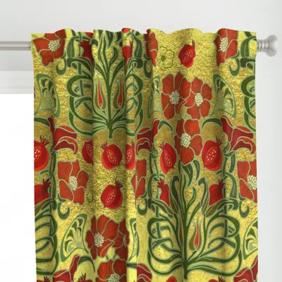 Spoonflower Art Deco Pomegranate Curtain Panel