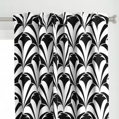 Spoonflower Art Deco Scallops In Curtain Panel