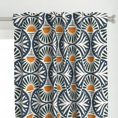 Spoonflower Art Deco Sunset And Curtain Panel