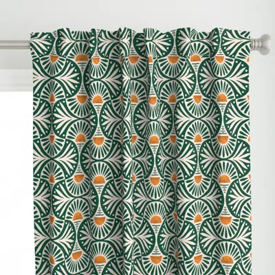 Spoonflower Art Deco Sunset And Curtain Panel