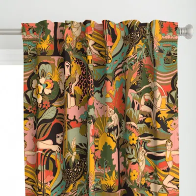 Spoonflower Art Deco Surrealism Curtain Panel