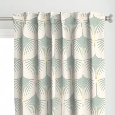 Spoonflower Art Deco Swans - 12" - Curtain Panel