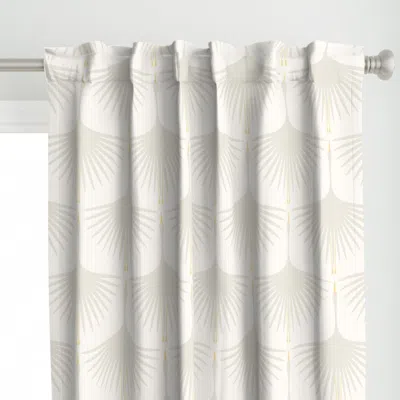Spoonflower Art Deco Swans - 12" Wide Curtain Panel