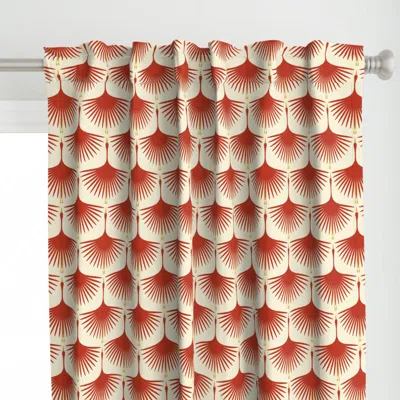Spoonflower Art Deco Swans - Curtain Panel