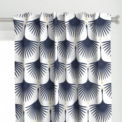 Spoonflower Art Deco Swans - Epic Curtain Panel