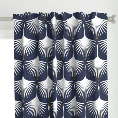 Spoonflower Art Deco Swans - Epic Curtain Panel