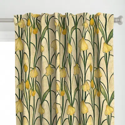 Spoonflower Art Nouveau Botanical Curtain Panel