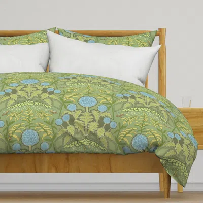 Spoonflower Art Nouveau Globe Thistle Duvet Cover