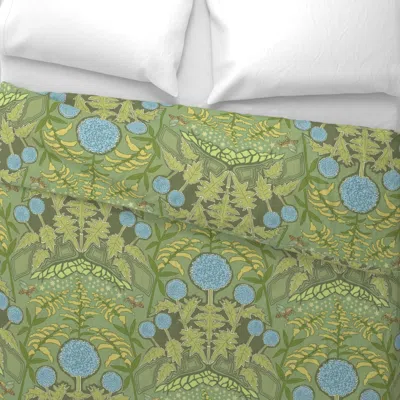 Spoonflower Art Nouveau Globe Thistle Large Wide Cotton Sateen 3.5 oz 26" X 20" Standard Knife Edge