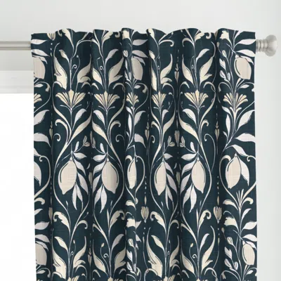 Spoonflower Art Nouveau Lemon Curtain Panel