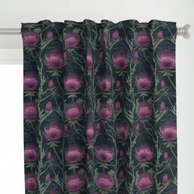 Spoonflower Art Nouveau Purple Curtain Panel