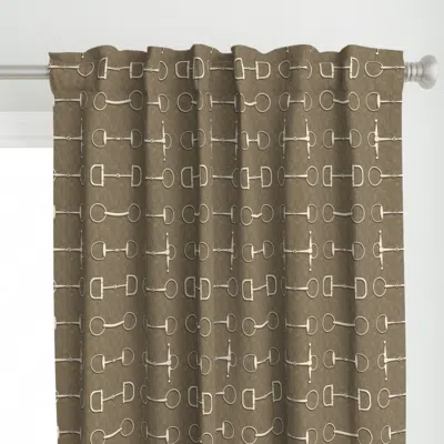 Spoonflower Ashby Horse Bits Curtain Panel